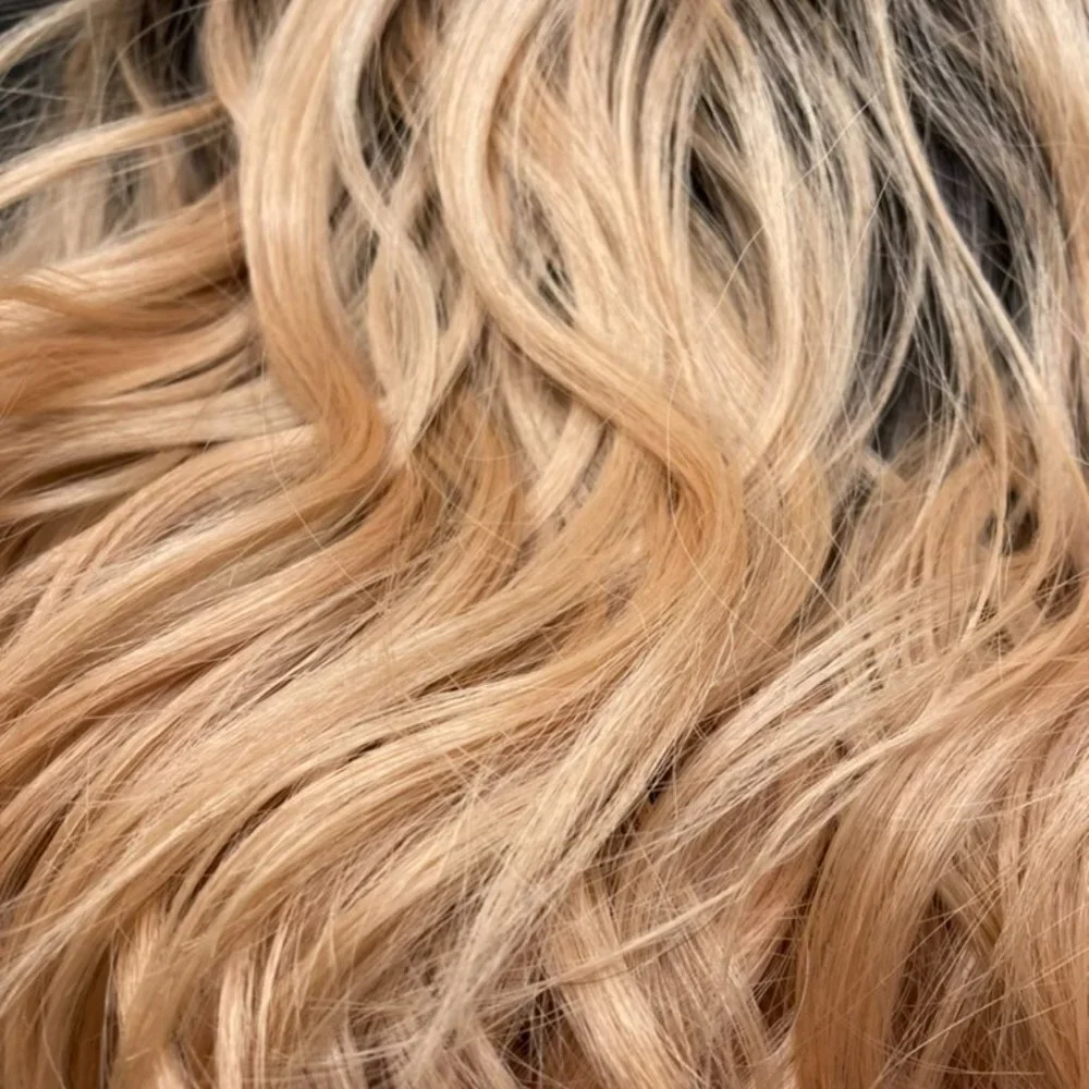 Peach Wig with Air Bangs